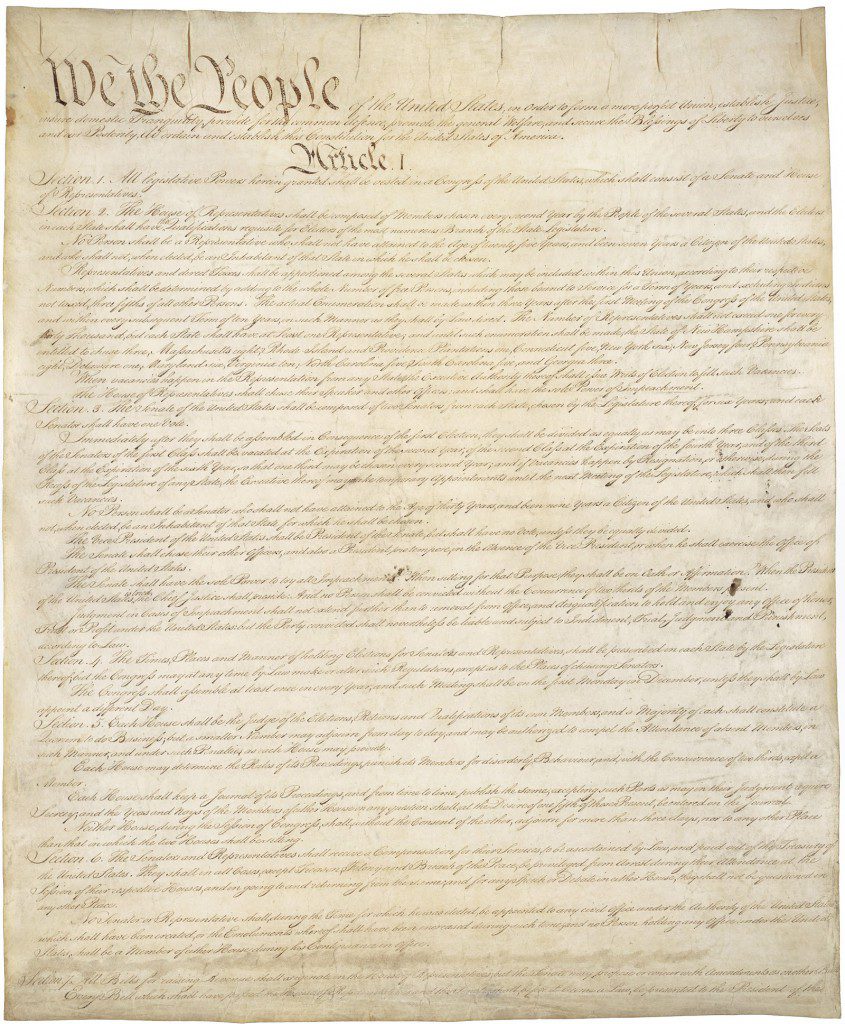 US Constitution, page 1