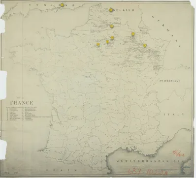 Locations of WWI American Cemeteries