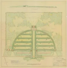 Planning sketch - cemetery at Normandy