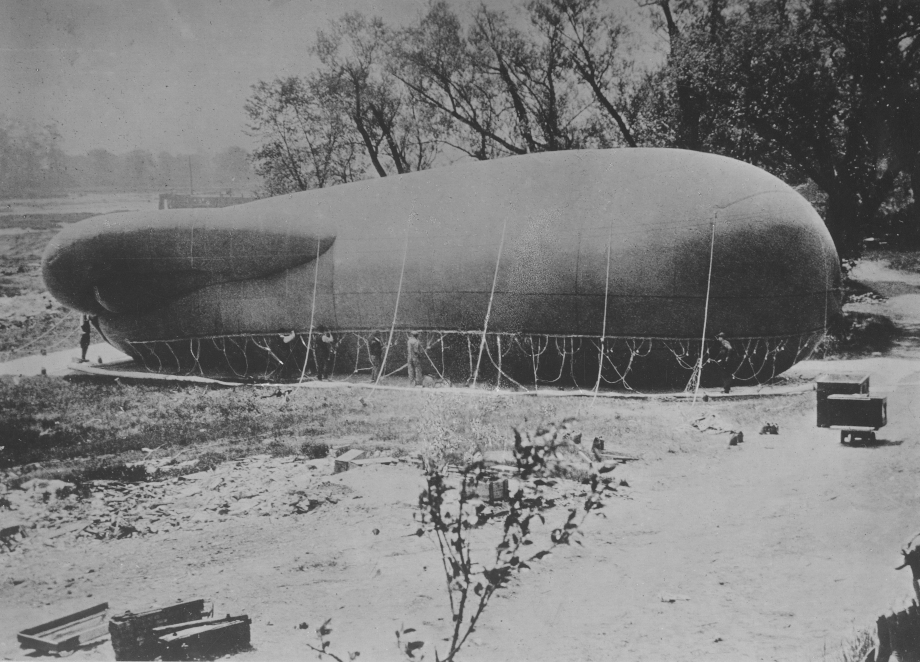 Balloon inflated for testing and inspection – National Archives Identifier: 20808086