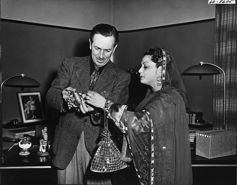 Begum Liaquat Ali Khan visiting with Walt Disney
